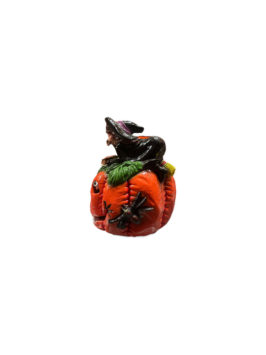 Witch Pumpkin Wheel Ceramic Money Bank