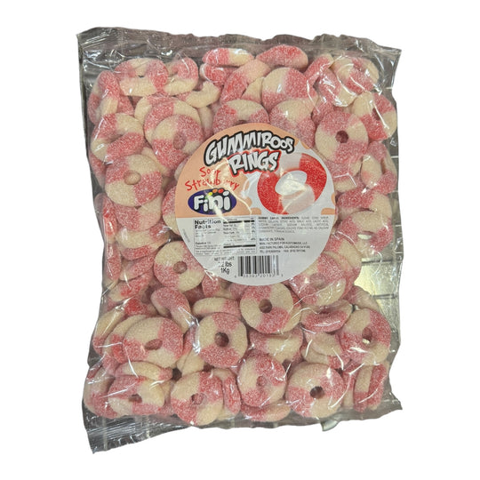 Fini Gummiroos Sour Strawberry Rings 2.2lbs