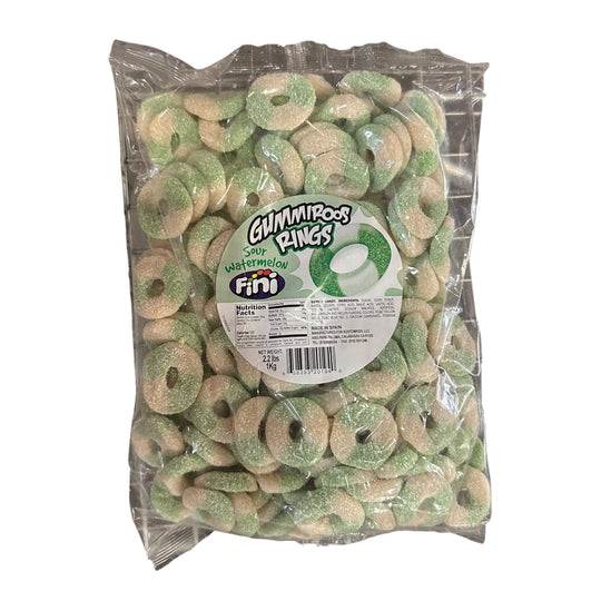 Fini Gummiroos Sour Watermelon Rings 2.2lbs