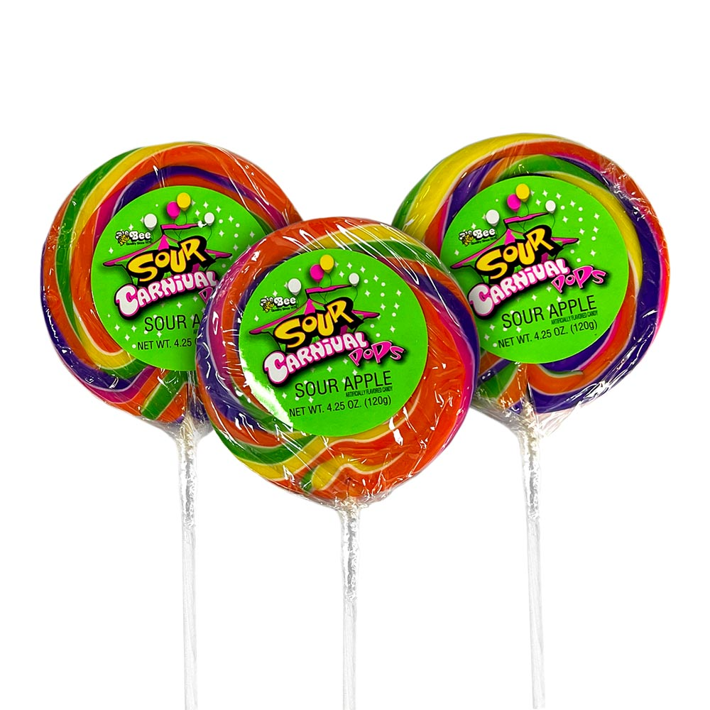 Bee Carnival Sour Pop 4.25Z 12Ct Sour Apple