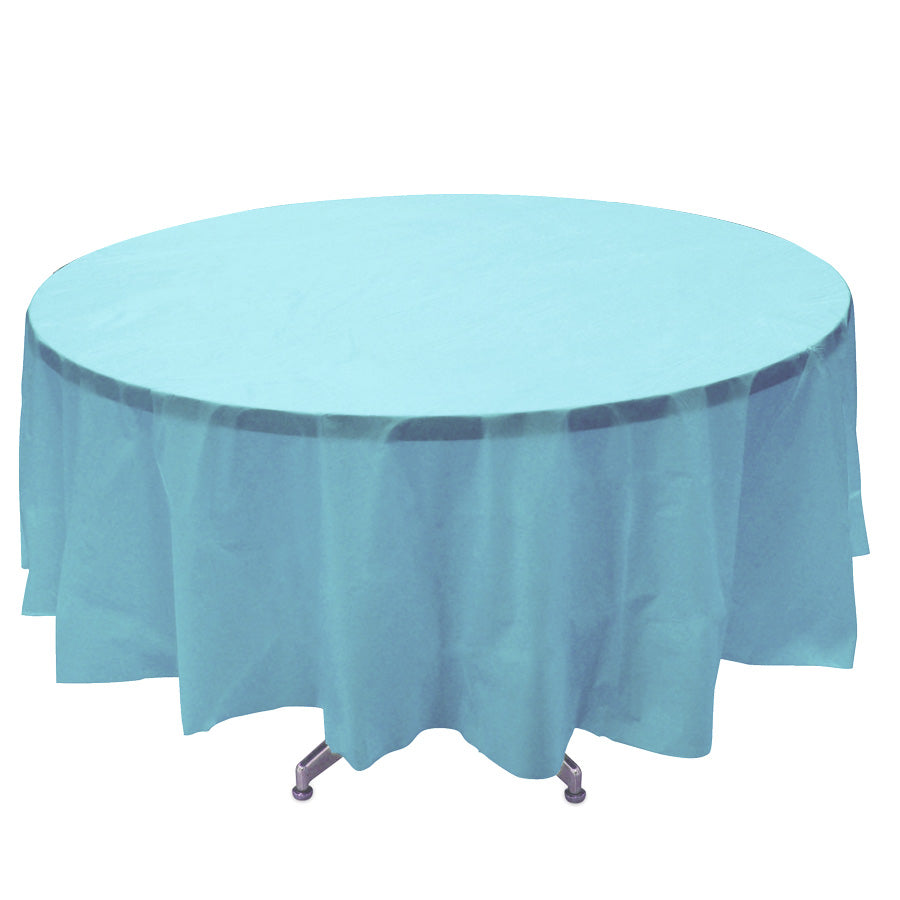 PLASTIC ROUND TABLE COVERS 84"