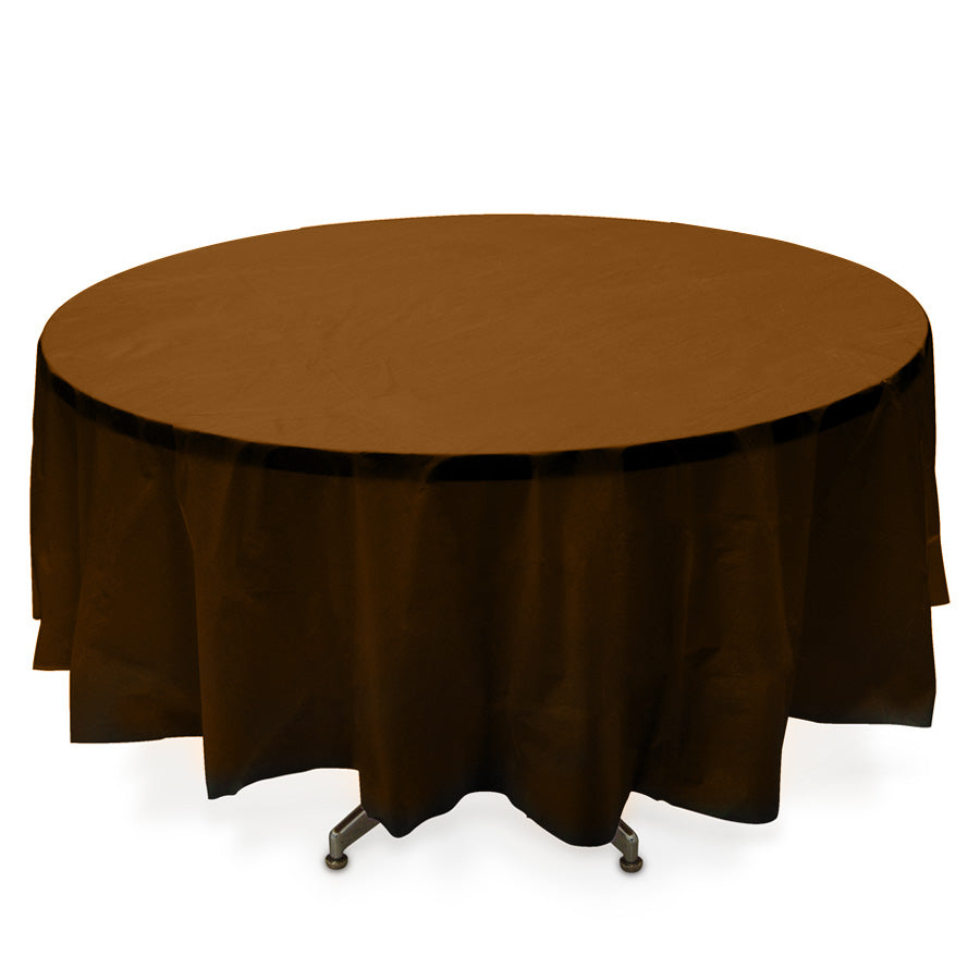 PLASTIC ROUND TABLE COVERS 84"