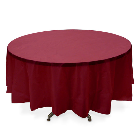 PLASTIC ROUND TABLE COVERS 84"