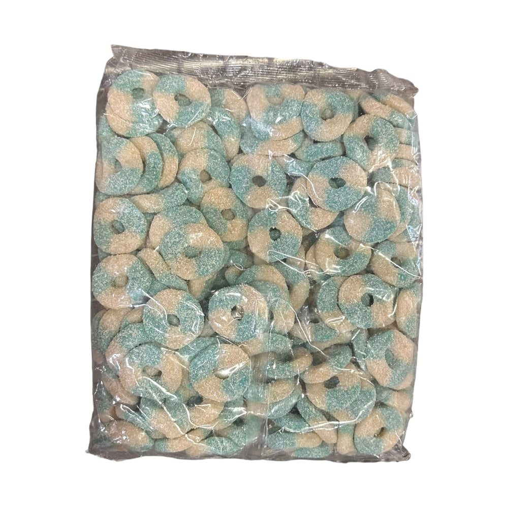 Fini Gummiroos Sour Blue Raspberry Rings 2.2lbs