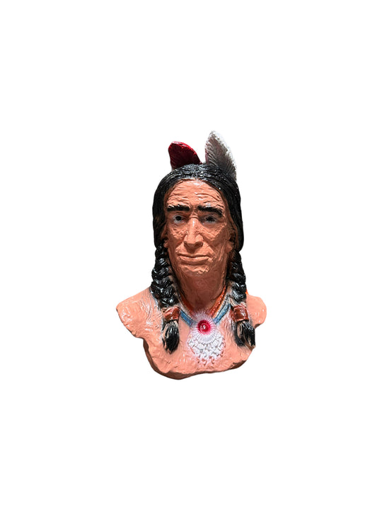 Indigenous Bust Figurine Ceramic Money Bank