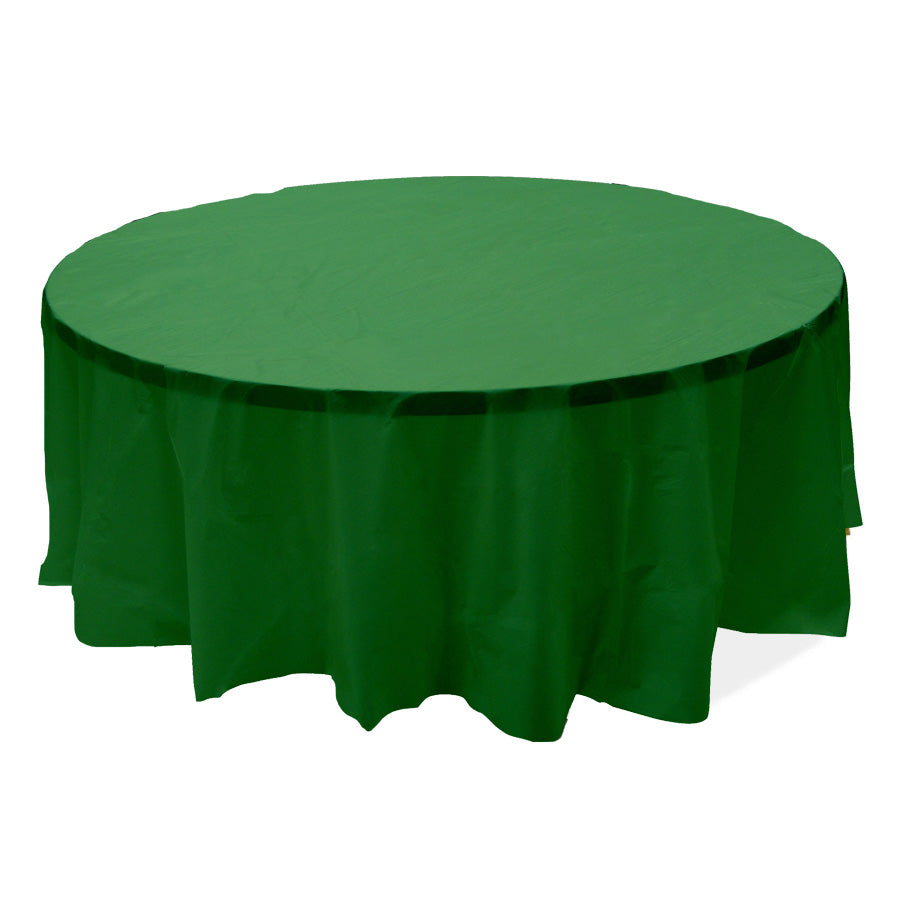 PLASTIC ROUND TABLE COVERS 84"