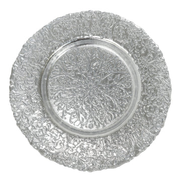 Floral Glass Charger Plate 90-0655