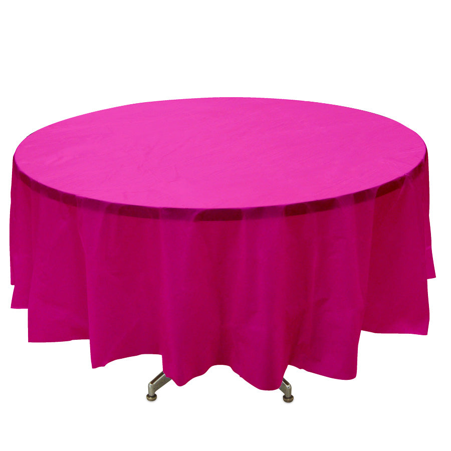 PLASTIC ROUND TABLE COVERS 84"