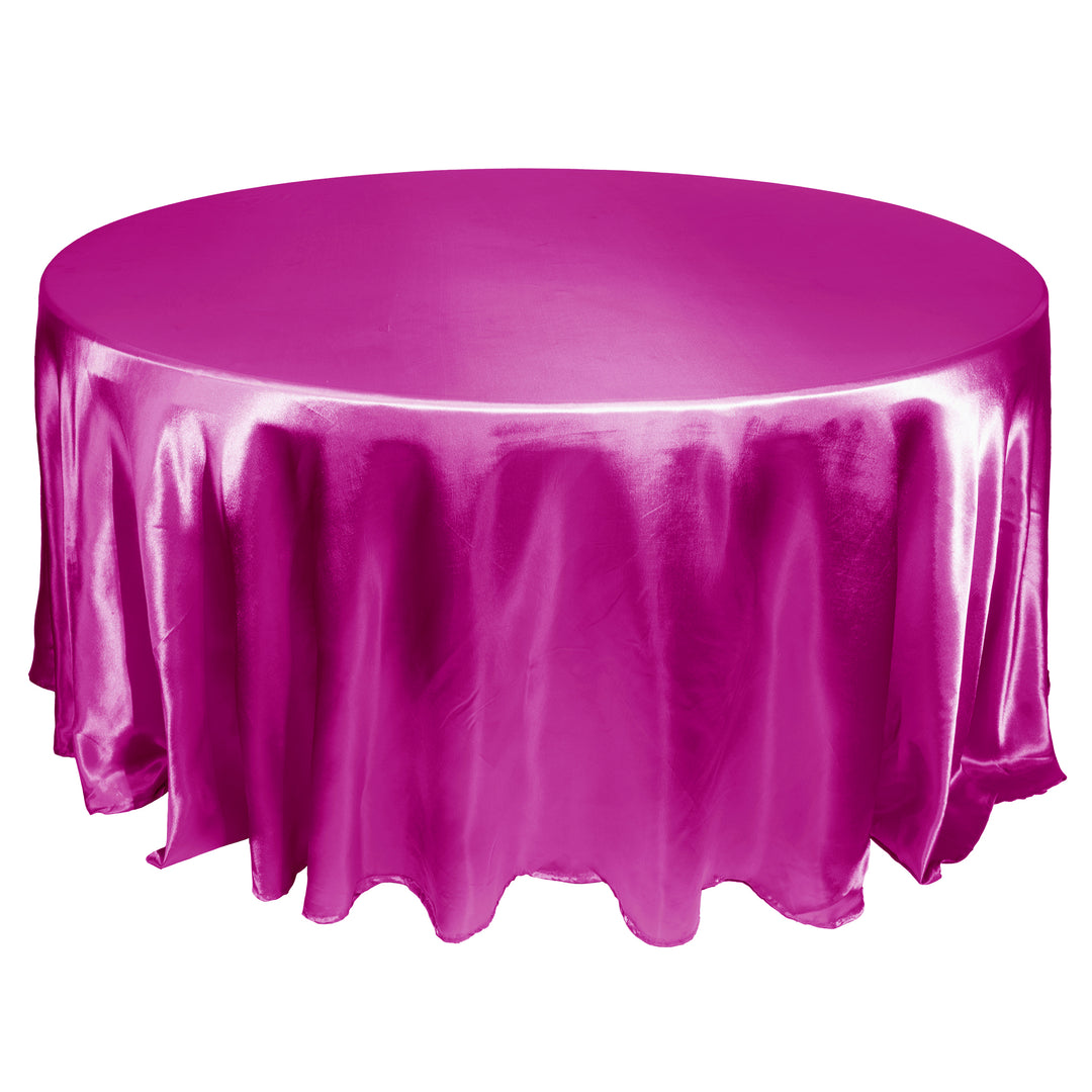 SATIN TABLE COVER 120" ROUND