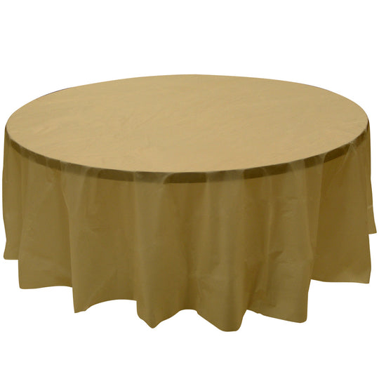 PLASTIC ROUND TABLE COVERS 84"