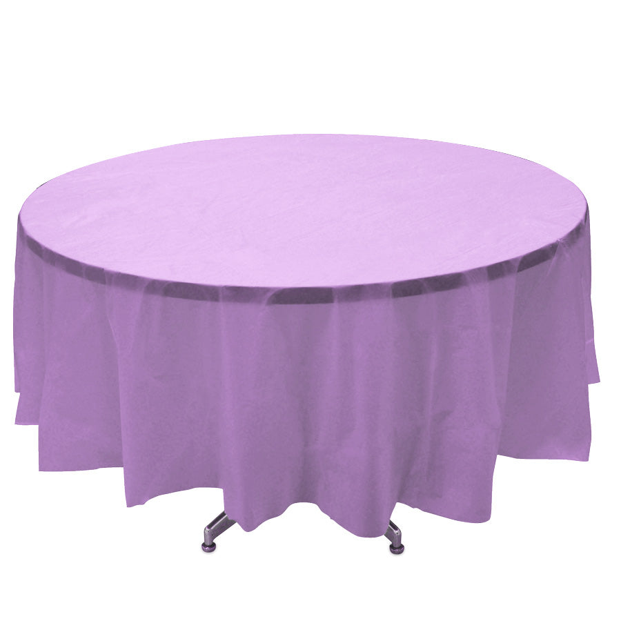 PLASTIC ROUND TABLE COVERS 84"