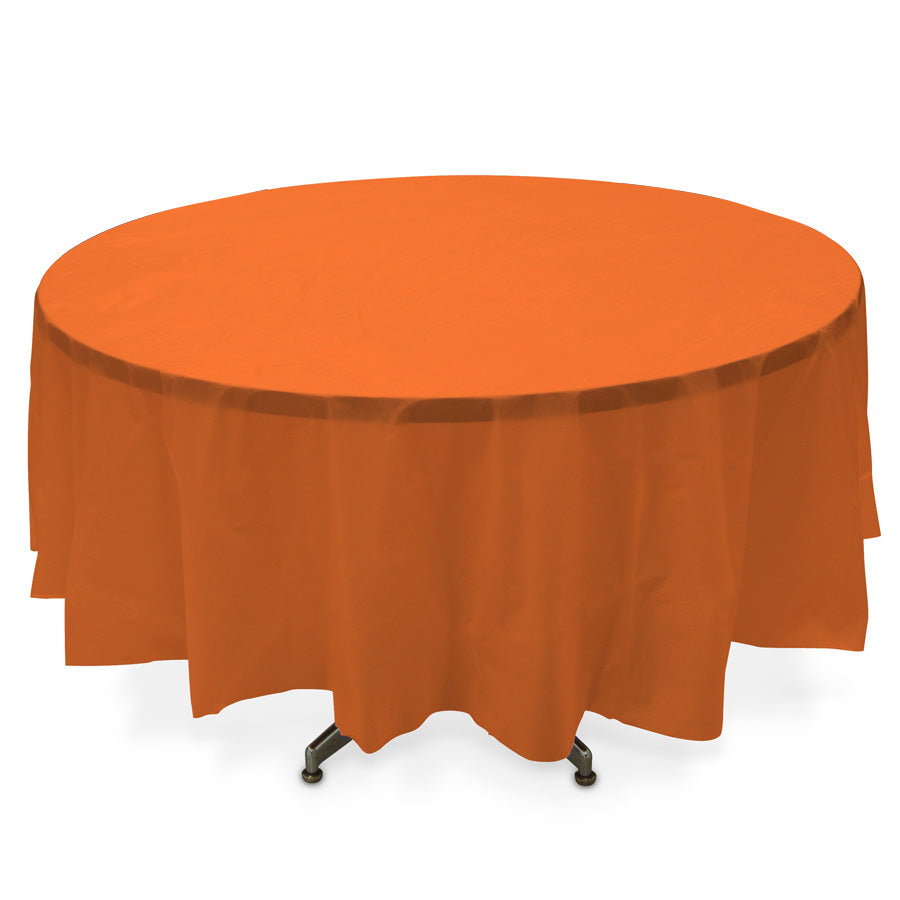 PLASTIC ROUND TABLE COVERS 84"