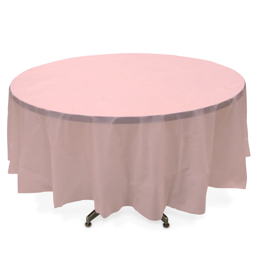 PLASTIC ROUND TABLE COVERS 84"