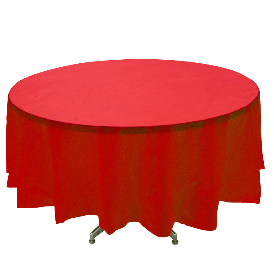 PLASTIC ROUND TABLE COVERS 84"