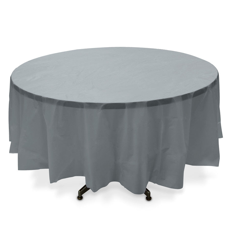 PLASTIC ROUND TABLE COVERS 84"