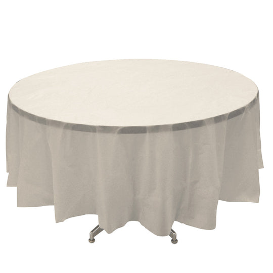 PLASTIC ROUND TABLE COVERS 84"