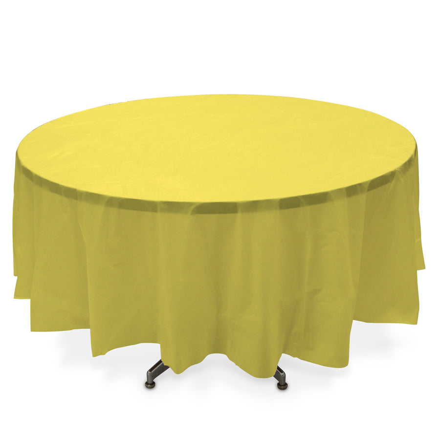 PLASTIC ROUND TABLE COVERS 84"