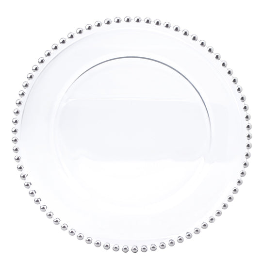 Beaded Glass Charger Plate 90-0438