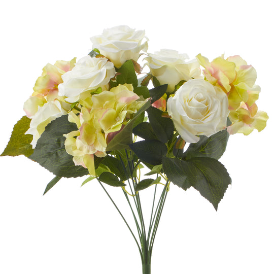 Artificial Rose & Hydrangea Bouquet 25-0431IVPK